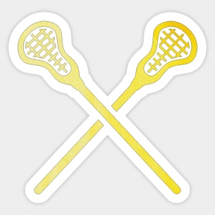 Lacrosse Stick Yellow Sticker